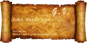 Gabl Valéria névjegykártya